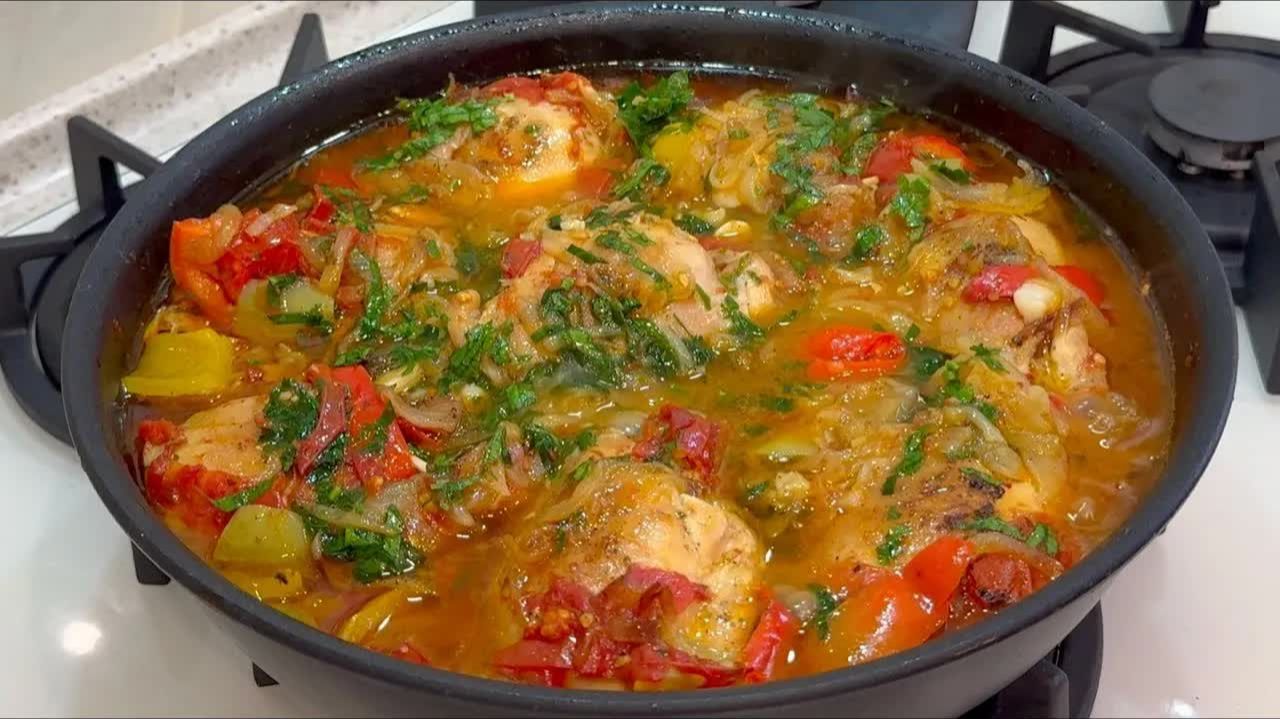 Курица с овощами! Вкусно,быстро и сытно!