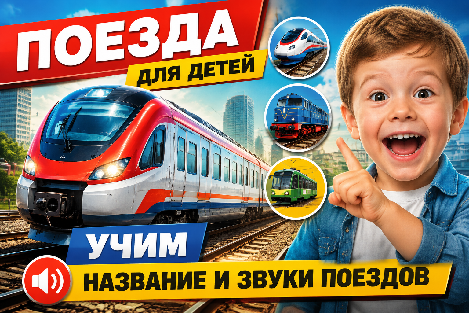 Поезда для детей: названия и звуки железнодорожного транспорта