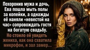 Ева мыла полы за копейки, а раз её наняли «невестой на час» Но, увидев жениха, она схватила микрофон