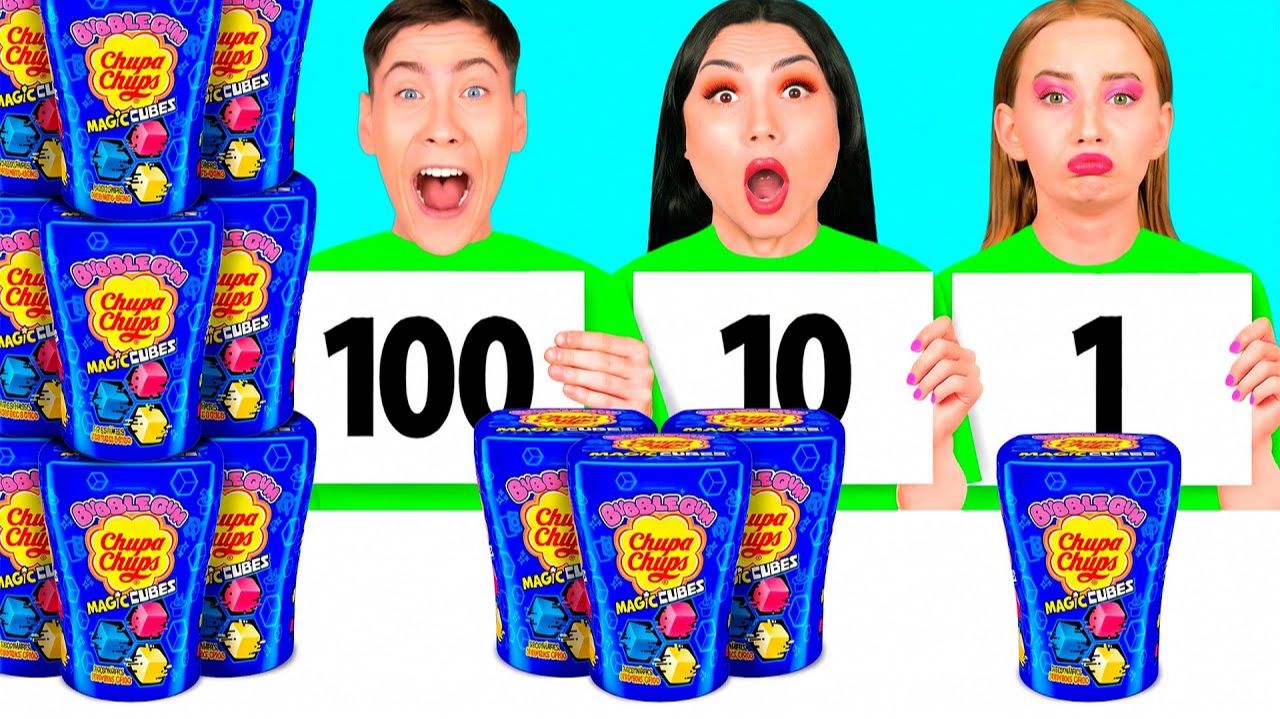 100 Слоев Еды Челлендж  Смешные Кулинарные Трюки от Fun Challenge