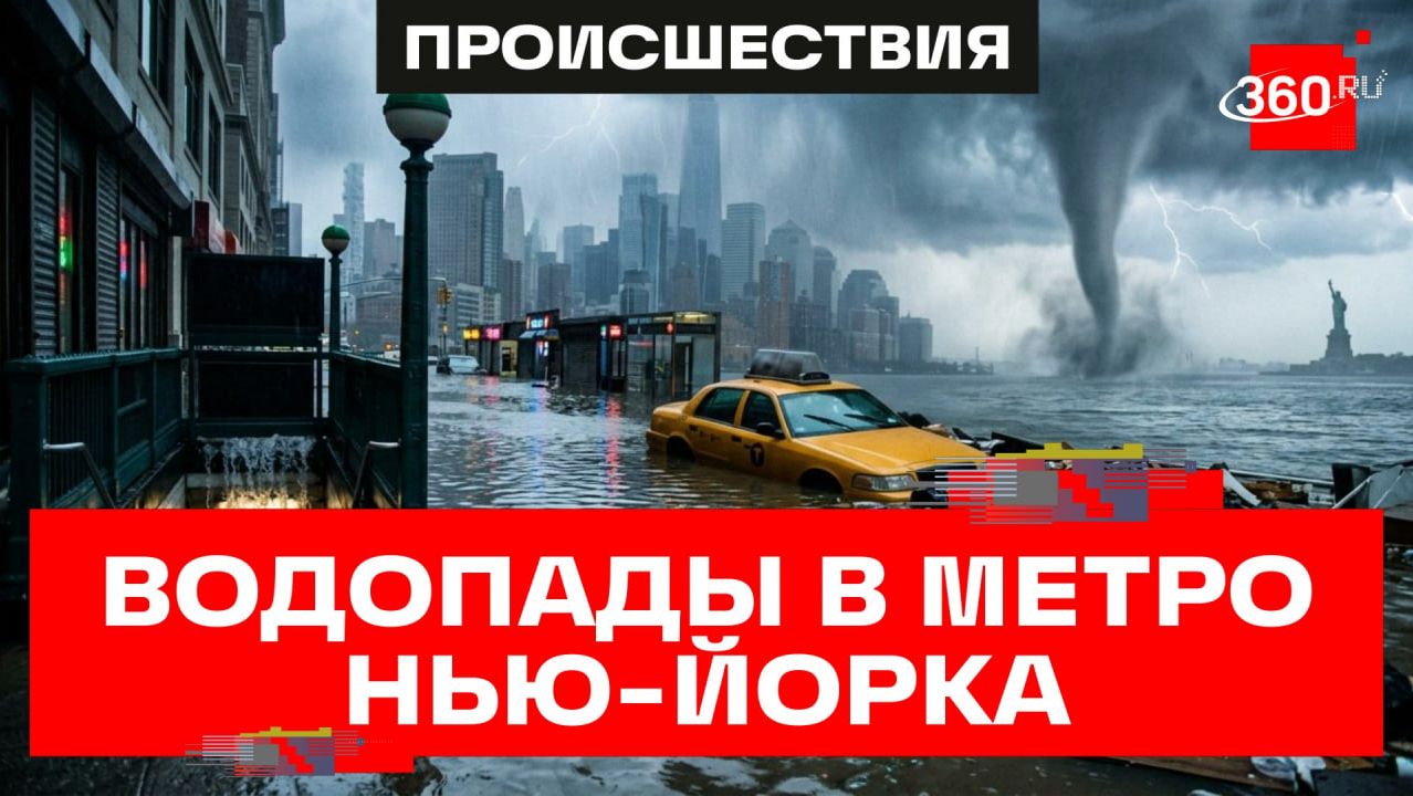 Нью-Йорк тонет: сильнейший потоп затопил улицы и метро, на побережье образовался смерч