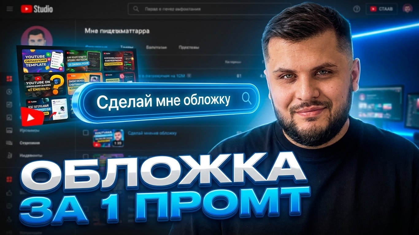 Обложка для YouTube за 1 промпт | Нейросеть создаёт превью с твоим фото — GoGPT