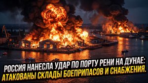 🔥 Россия нанесла удар по порту Рени на Дунае: атакованы склады боеприпасов и снабжения
