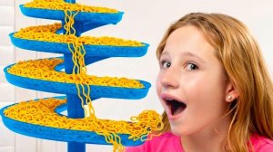 Nastya and her friends demonstrate tricks for healthy eating
