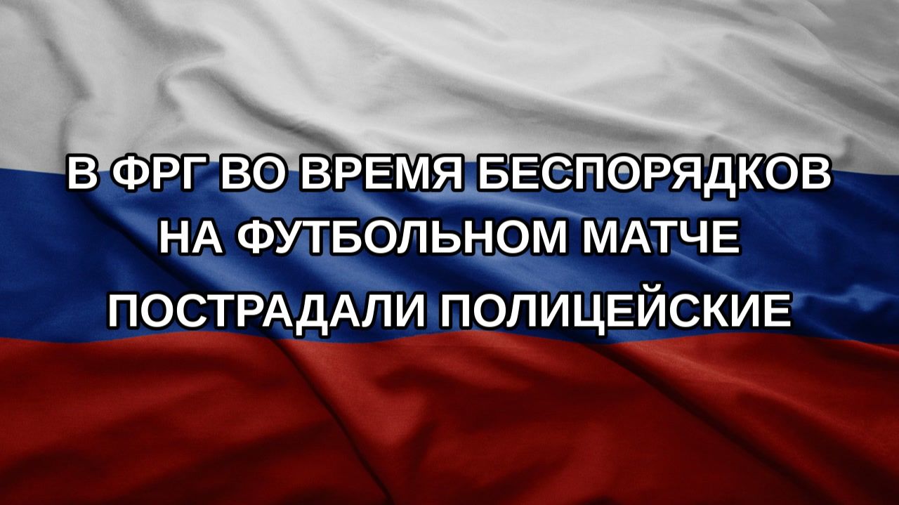 В ФРГ во время беспорядков на футбольном матче пострадали полицейские