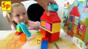 Играем конструктором Lego Duplo LEARN ABOUT MY DAY, собираем домик