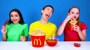 Быстрая Средняя или Медленная Скорость Еды Челлендж # Смешные Кухонные Войны от DoDo Challenge