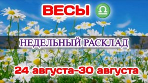 ВЕСЫ♎ Недельный расклад 24-30 АВГУСТА /Таро Прогноз/Сферы жизни