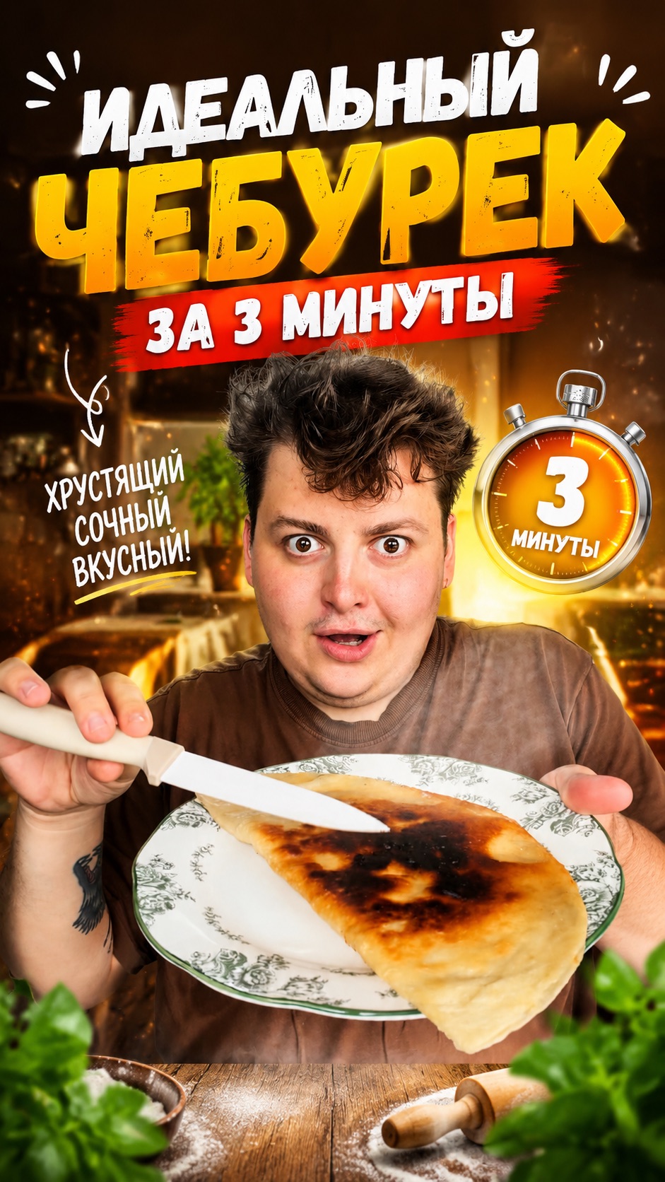 Ленивые чебуреки за 3 минуты!