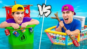 ЛУЧШАЯ ЛОДКА ИЗ МУСОРА ВЫИГРЫВАЕТ $1000 !!