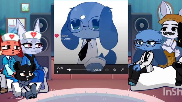 Реакция персонажей Animal Hospital (anomaly) на видео.. Gacha.. 🥱🥱🥱кошкин ëд...