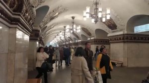Станция метро Киевская интерьер, пассажиры, поезда Фрагмент 42