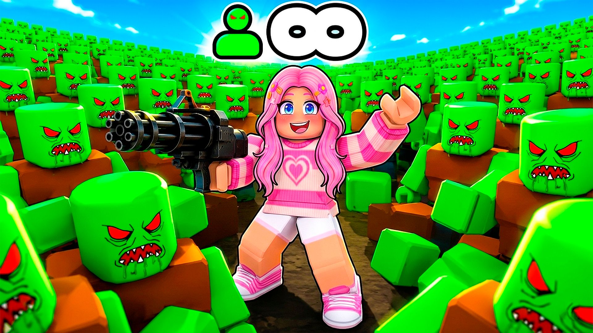 😨ВЫЖИЛА СРЕДИ БЕСКОНЕЧНЫХ ЗОМБИ АРЕНА В РОБЛОКС ! SURVIVE ZOMBIE ARENA