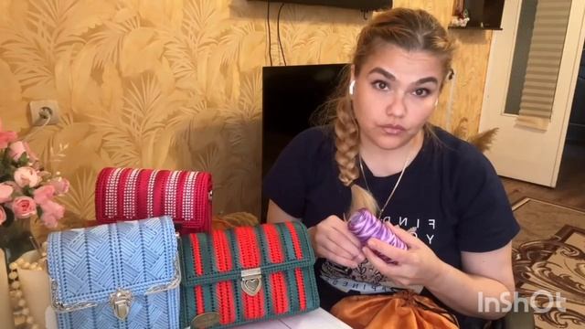 🧶Начало истории!! Когда и как я начала создавать сумочки из канвы и ленточного шнура. Часть 1