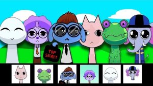 Sprunki OC: Пожарный, Рон, Секретарь, Лобби Кэт и Призрак из Roblox | Фазы 1–5 🚒👻🎮