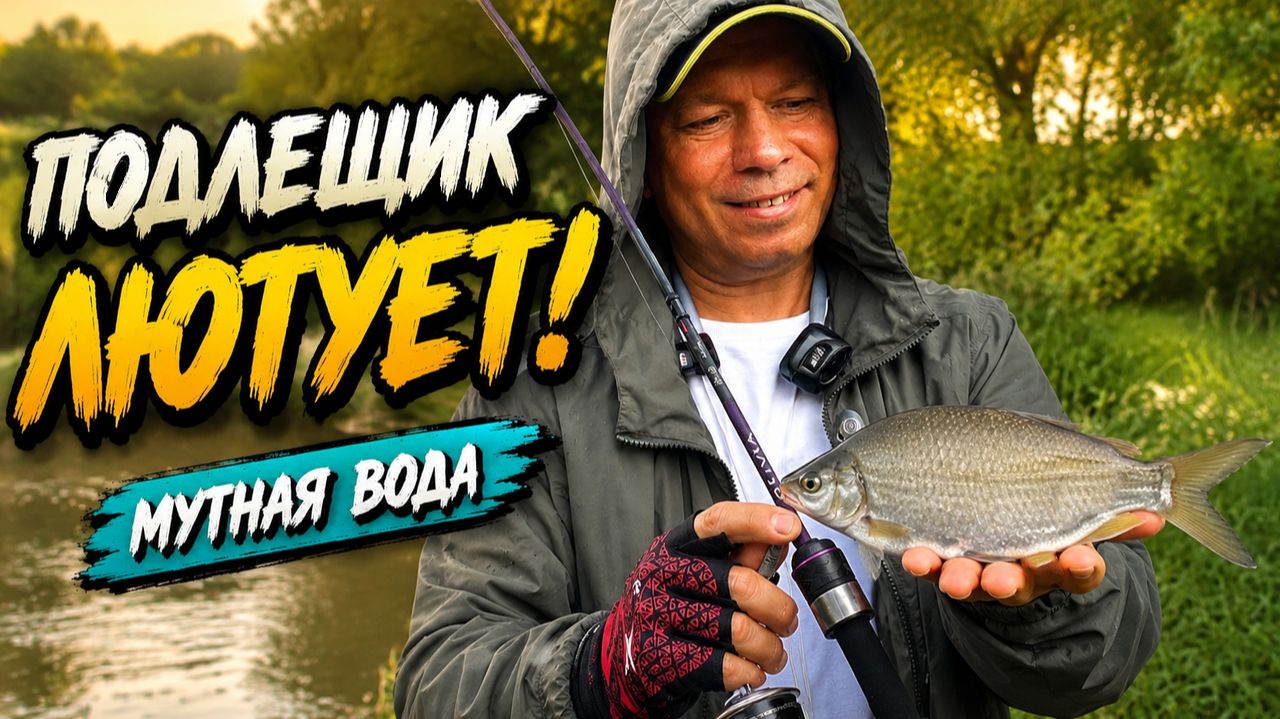 Подлещик в мутной воде | Спокойный мормышинг в городском парке после дождя