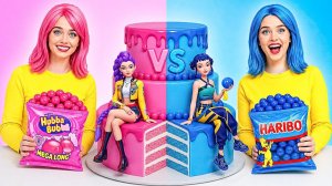 Розовое vs Синее Украшение Торта Челлендж # Битвы с Едой от Multi DO Girls