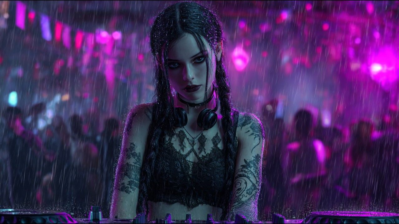 Hypnotic Dark Violet Circuit  Deep Industrial Tech Flow