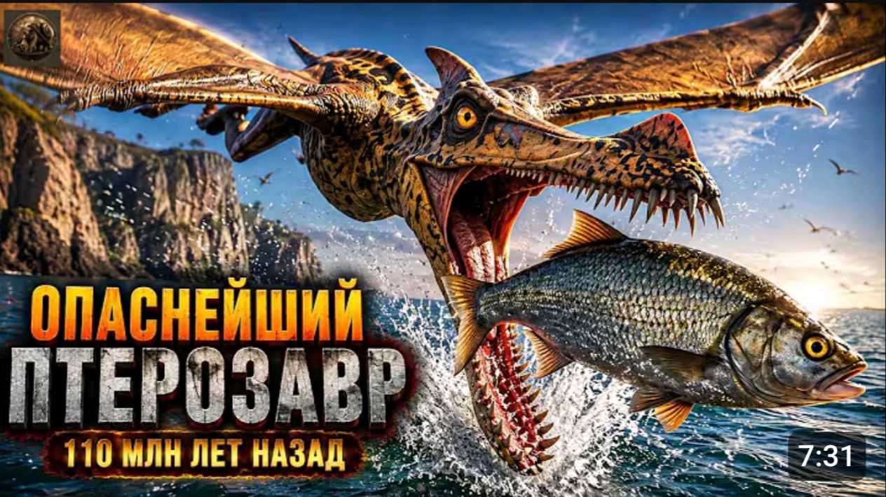 Аньянгуэра - зубастый хозяин древнего неба Самый опасный птерозавр .