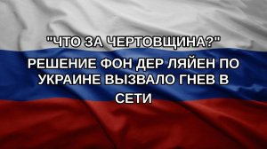«Что за чертовщина?» Решение фон дер Ляйен по Украине вызвало гнев в Сети