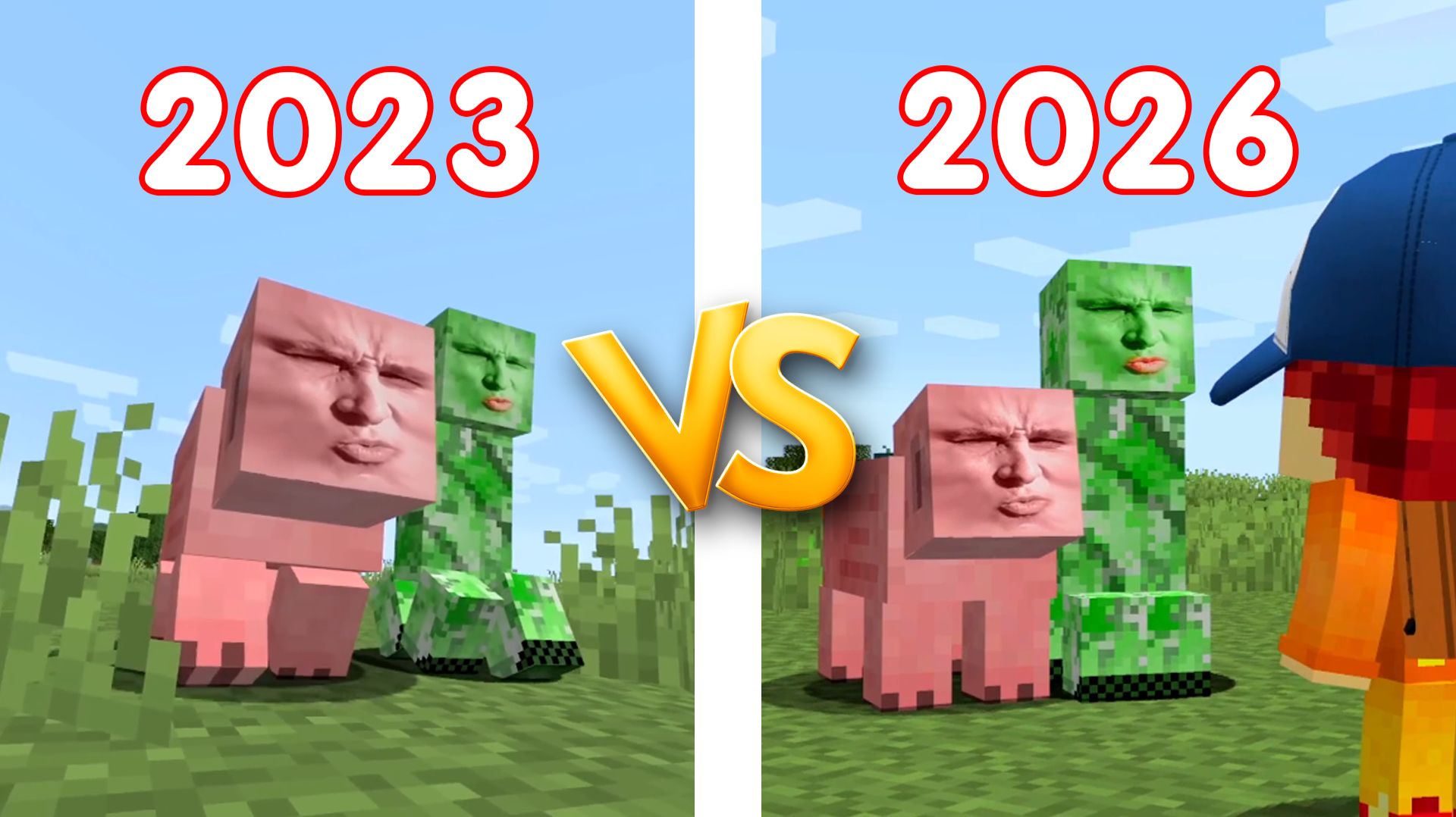Сигма крипер и Сигма свинка 2023 Vs 2026! 🗿