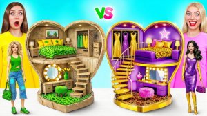 Строим Удивительный Кукольный Домик для Братц Дорогой vs Дешевый Челлендж # Война Пранков