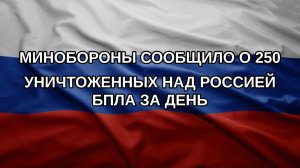 Минобороны сообщило о 250 уничтоженных над Россией БПЛА за день