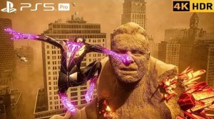 PS5 Pro) Web Of Shadows Venom Joins Miles to Fight Sandman 4K HDR