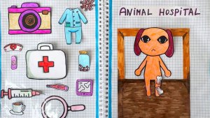 ANIMAL HOSPITAL 🔥 TUTORIAL PAPER BOOK 🔥 /ASMR /DIY