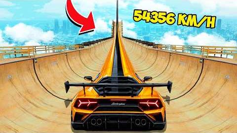 СПУСК БЕЗ ТОРМОЗОВ ПО МЕГА ТРАМПЛИНУ В ГТА 5 - ЭКСПЕРИМЕНТ В GTA 5