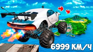 Как далеко чит тачка улетит с огромного трамплина в ГТА 5? GTA 5 Online