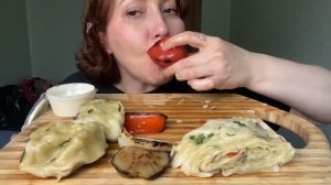 Мукбанг Манты Наташабо Соус | MUKBANG ASMR natashabo