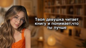 ТВОЯ девушка читает книгу но понимает,ЧТО ТЫ ЛУЧШЕ
