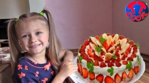 Готовим Торт Едем на Самокате за Продуктами в Супер Маркет Видео для детей COOKING CAKE