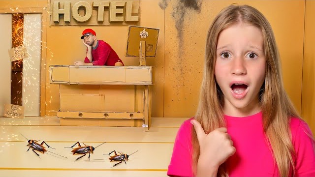 Nastya And GIANT Cardboard Hotel