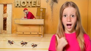 Nastya and GIANT cardboard Hotel