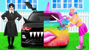 Радужная машина vs Черная машина Челлендж _ Смешные Челленджи