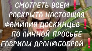 СМОТРЕТЬ ВСЕМ❗️СЕНСАЦИЯ❗️Раскрыта настоящая ФАМИЛИЯ ДОСКИНЦЕВ❗️Обзор по личной просьбе Гаврилы❗️