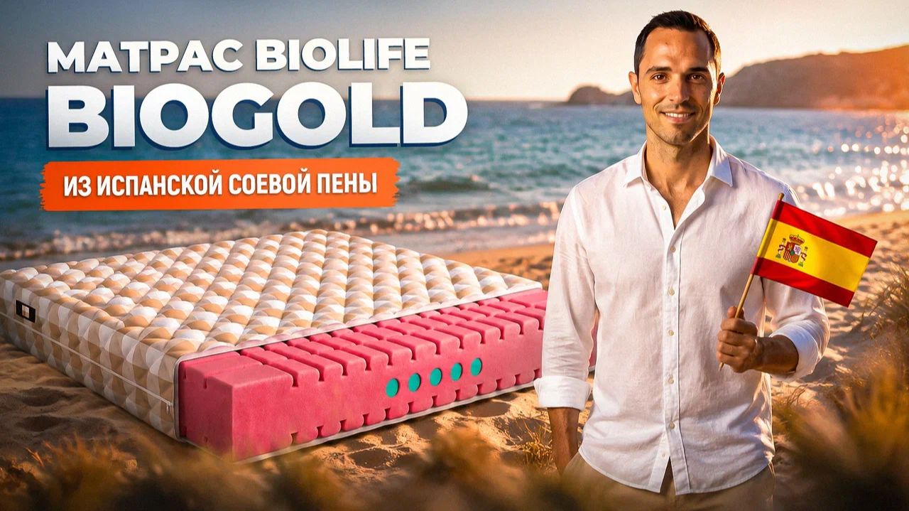 Беспружинный испанский матрас BioGold от Mr.Mattress