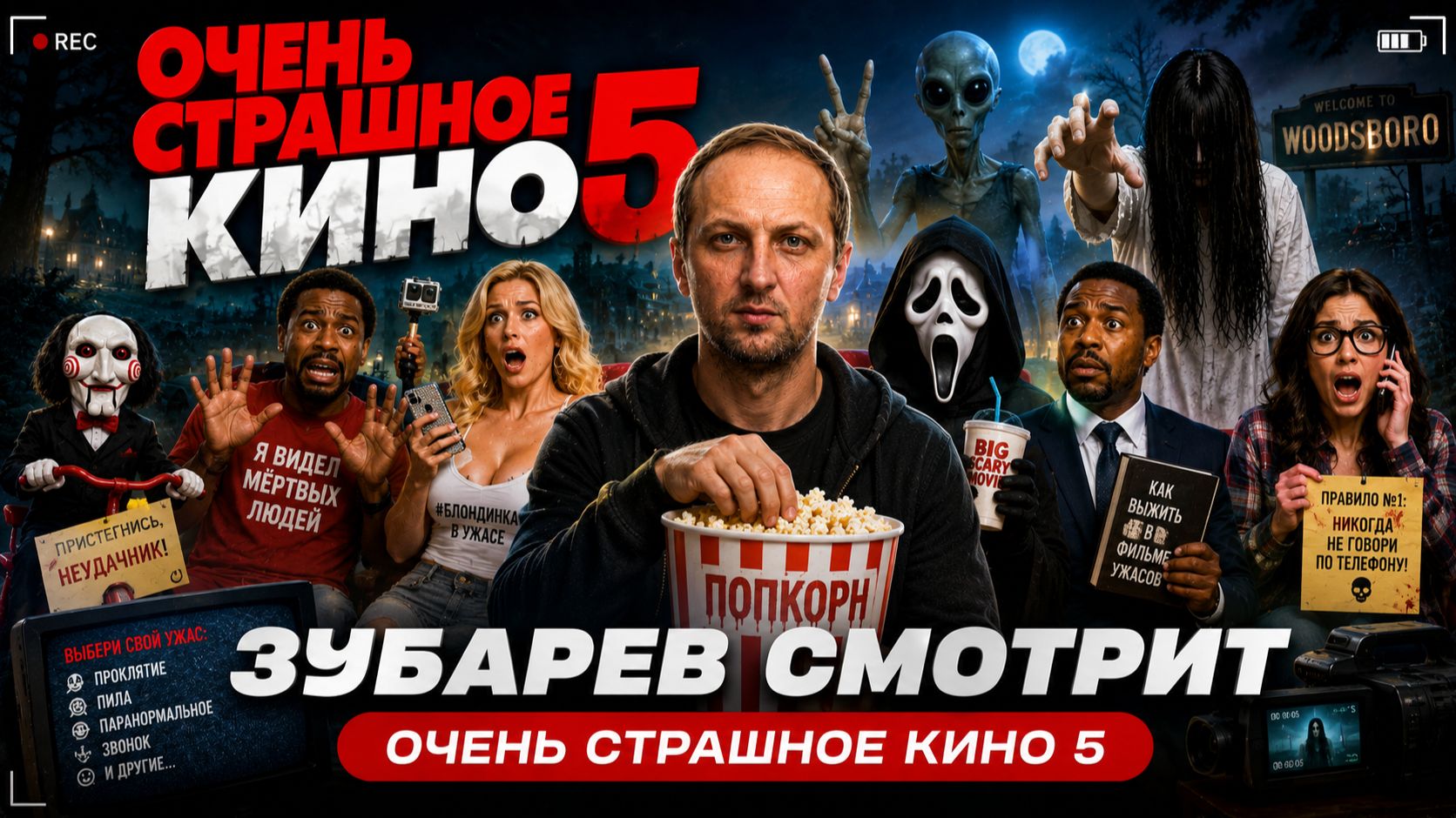 ЗУБАРЕВ СМОТРИТ ФИЛЬМ ОЧЕНЬ СТРАШНОЕ КИНО 5  ЛУЧШИЕ МОМЕНТЫ