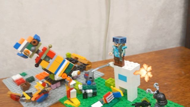 lego minecraft против Соника