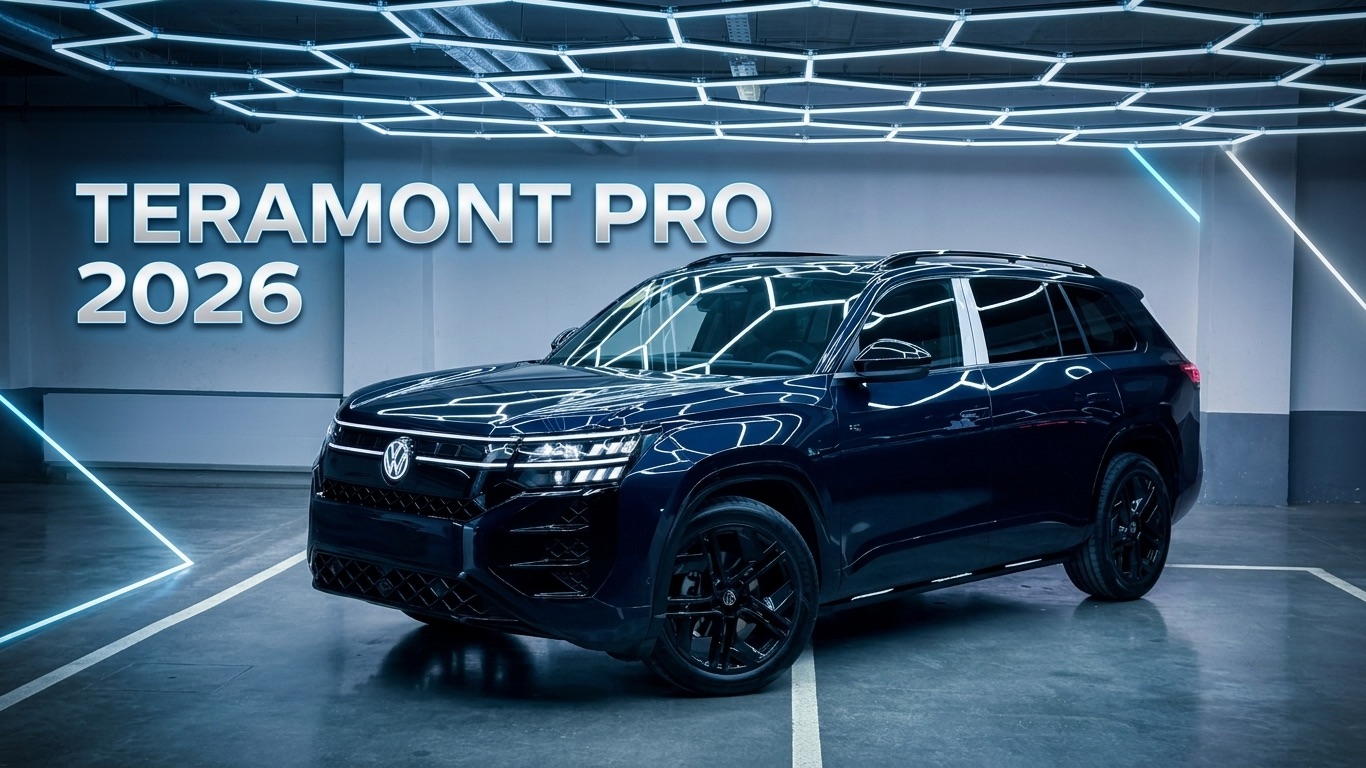 Не просто синий — акула в металле! Обзор Volkswagen Teramont 2026