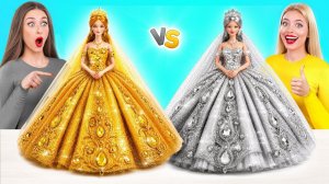 Золотая vs Серебряная Преображение Куклы Барби с Multi DO Girls