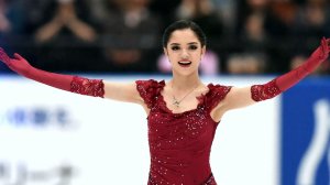 Евгения Медведева на зимних Олимпийских играх 2018 года в Пхёнчхане.
