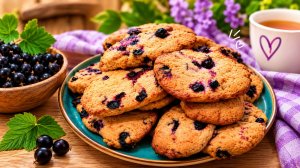 Необычное печенье с чёрной смородиной — вкус просто ВАУ!