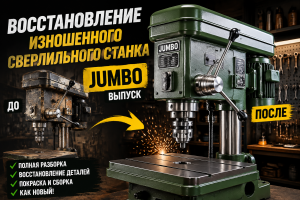 Реставрация изношенного сверлильного станка — большой выпуск