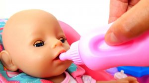 Baby Born morning routine with Are you sleeping song