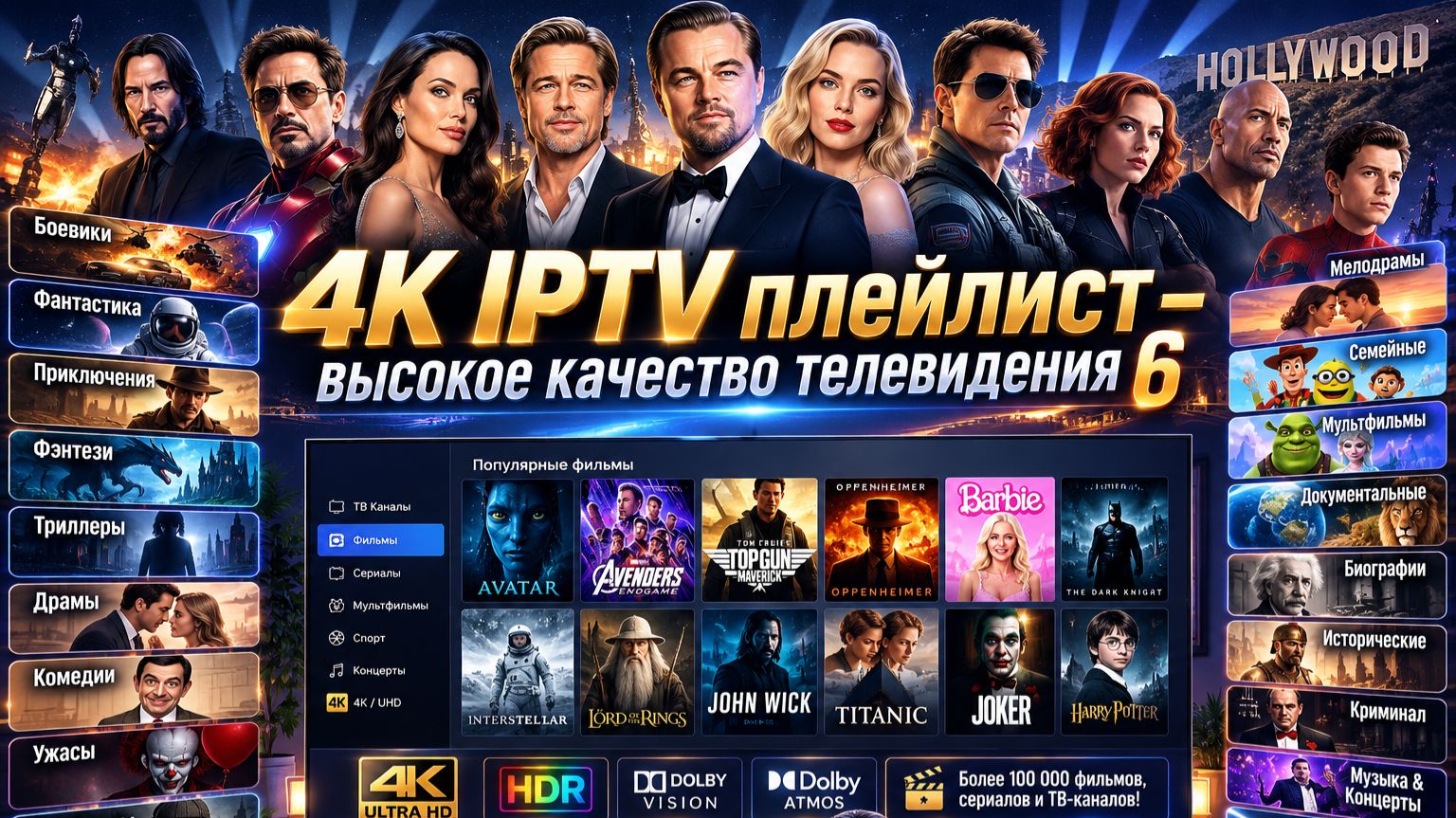 4K IPTV плейлист – высокое качество телевидения 6