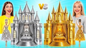 Строим Удивительный Кукольный Домик Бедный vs Серебряный vs Золотой # Удивительные Креативные Т