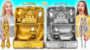 Строим Удивительный Кукольный Домик Золотой vs Серебряный Челлендж # Потрясающий Творческий Чел